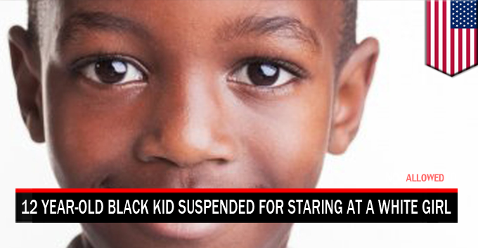 black kis suspended for staring