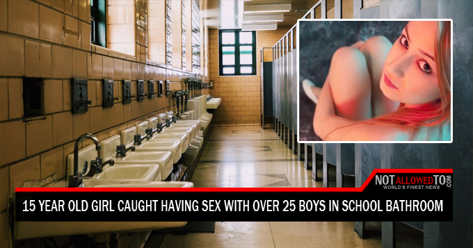 Having sex school bathroom